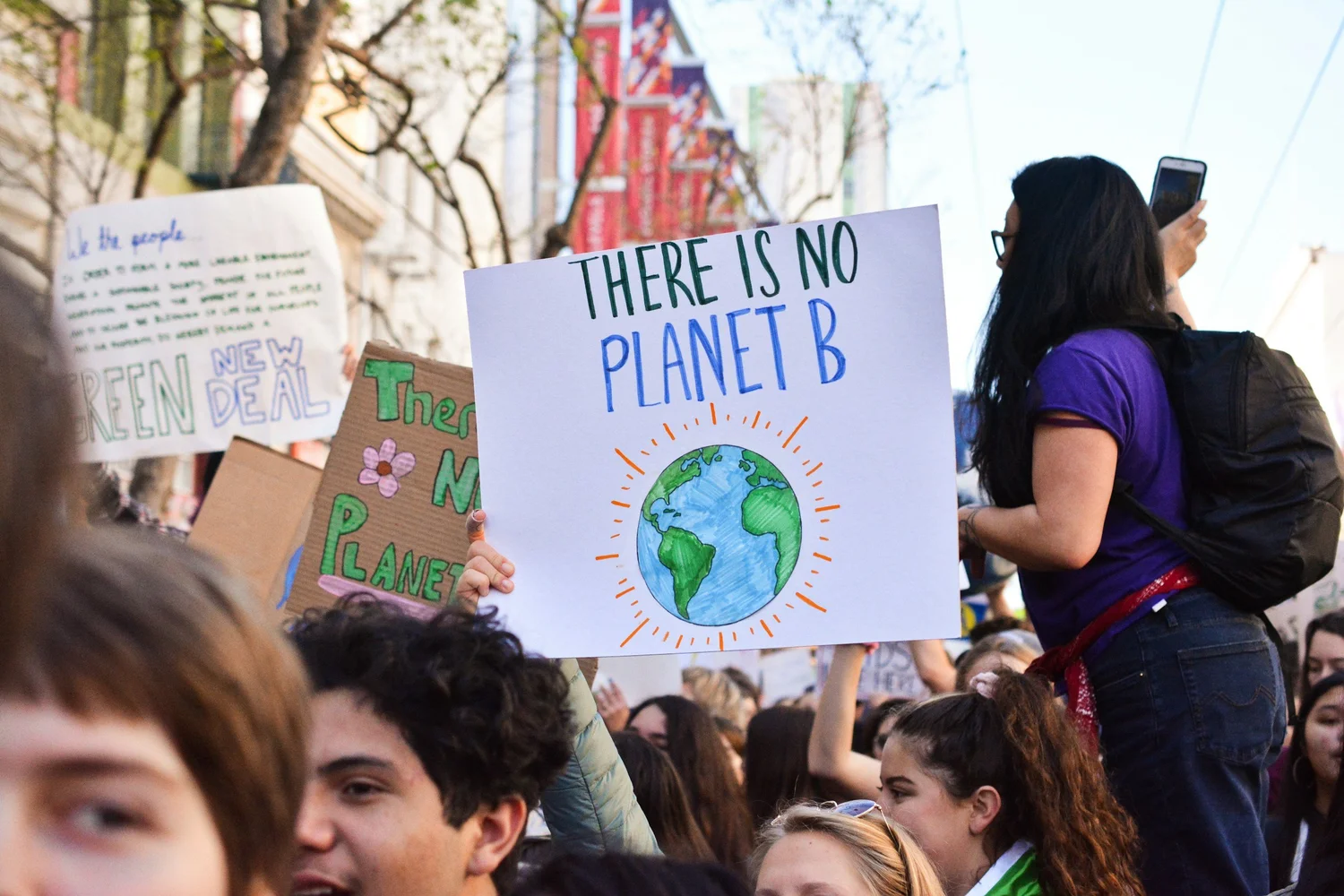Climate march, representing the Tompkins Climate Fund partnership