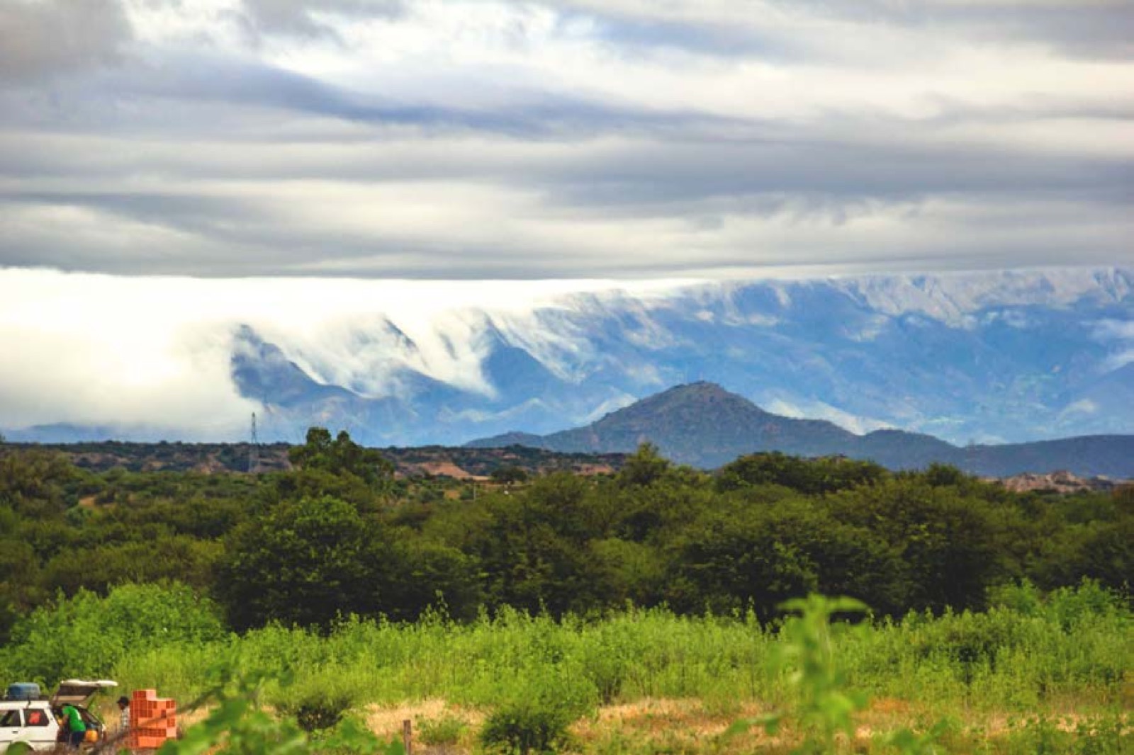 The valley around the Bolivia project site